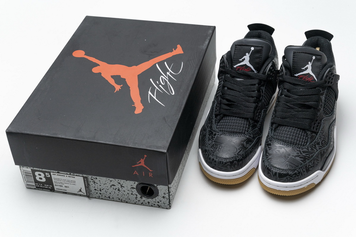 PK God  Air Jordan 4 Retro Black Laser