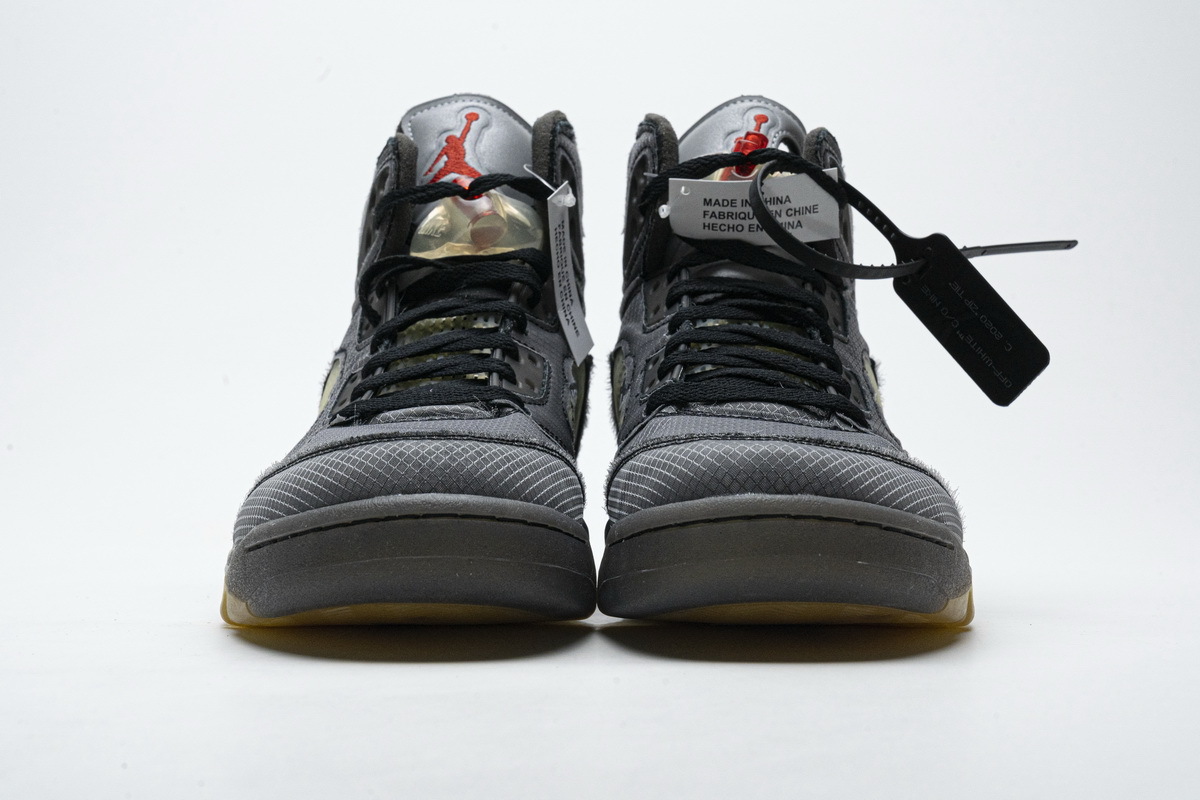 PK God Air Jordan 5 Retro Off-White Black