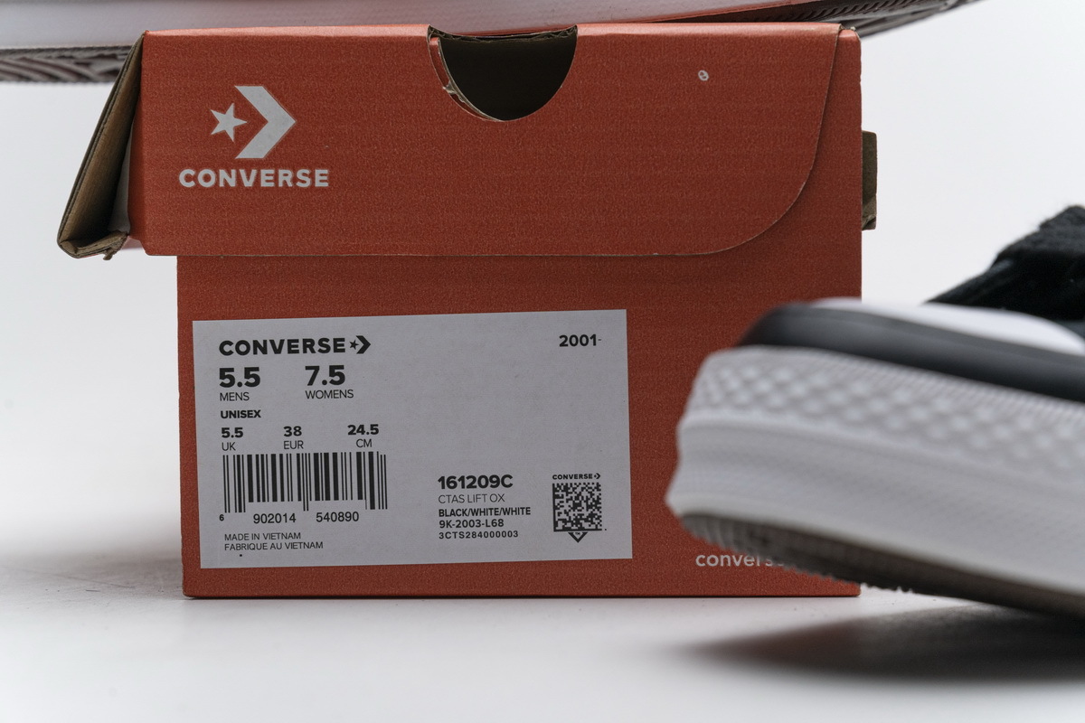 PK God Fragment x Moncler Converse CTAS LIFT OX Black White