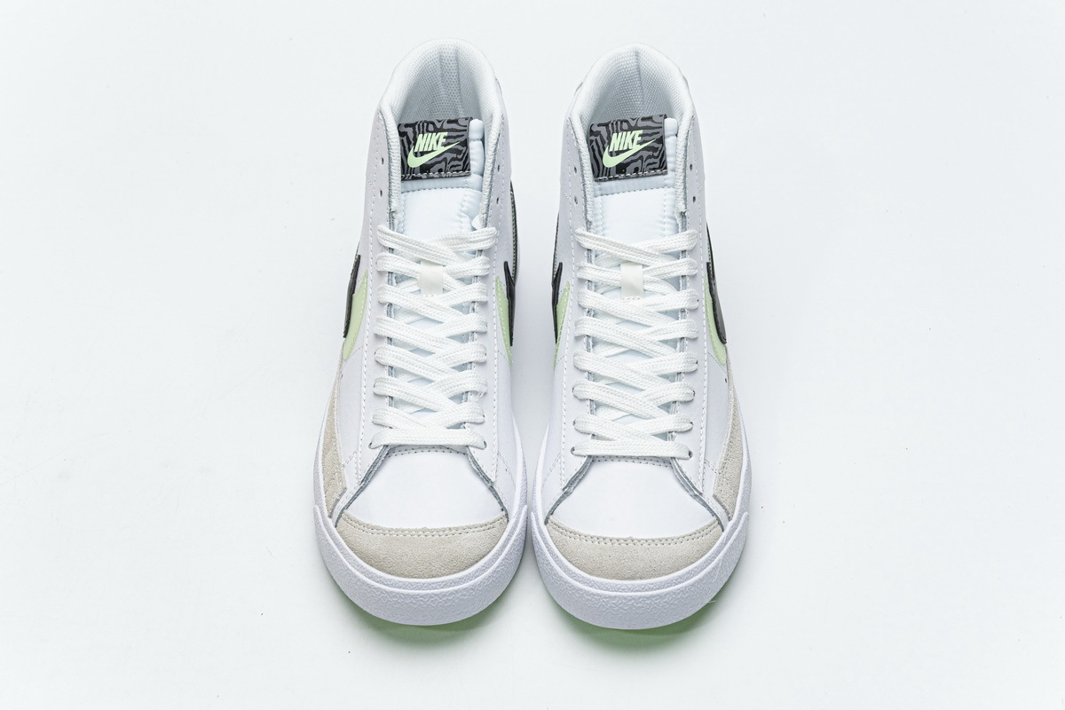  PK God  Nike Blazer Mid 77 SE GS Double Swoosh White Vapor Green