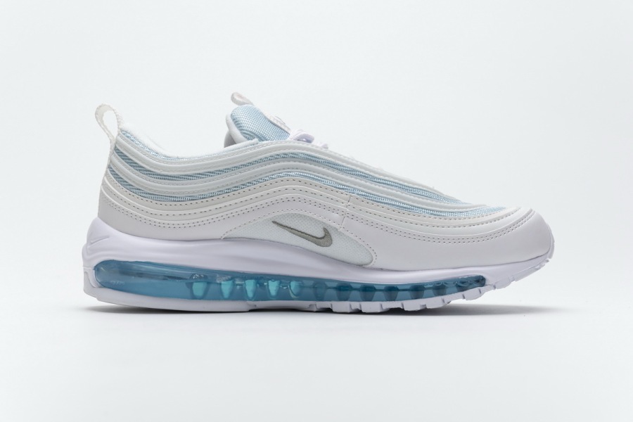 air max 97 triple white wolf grey on feet