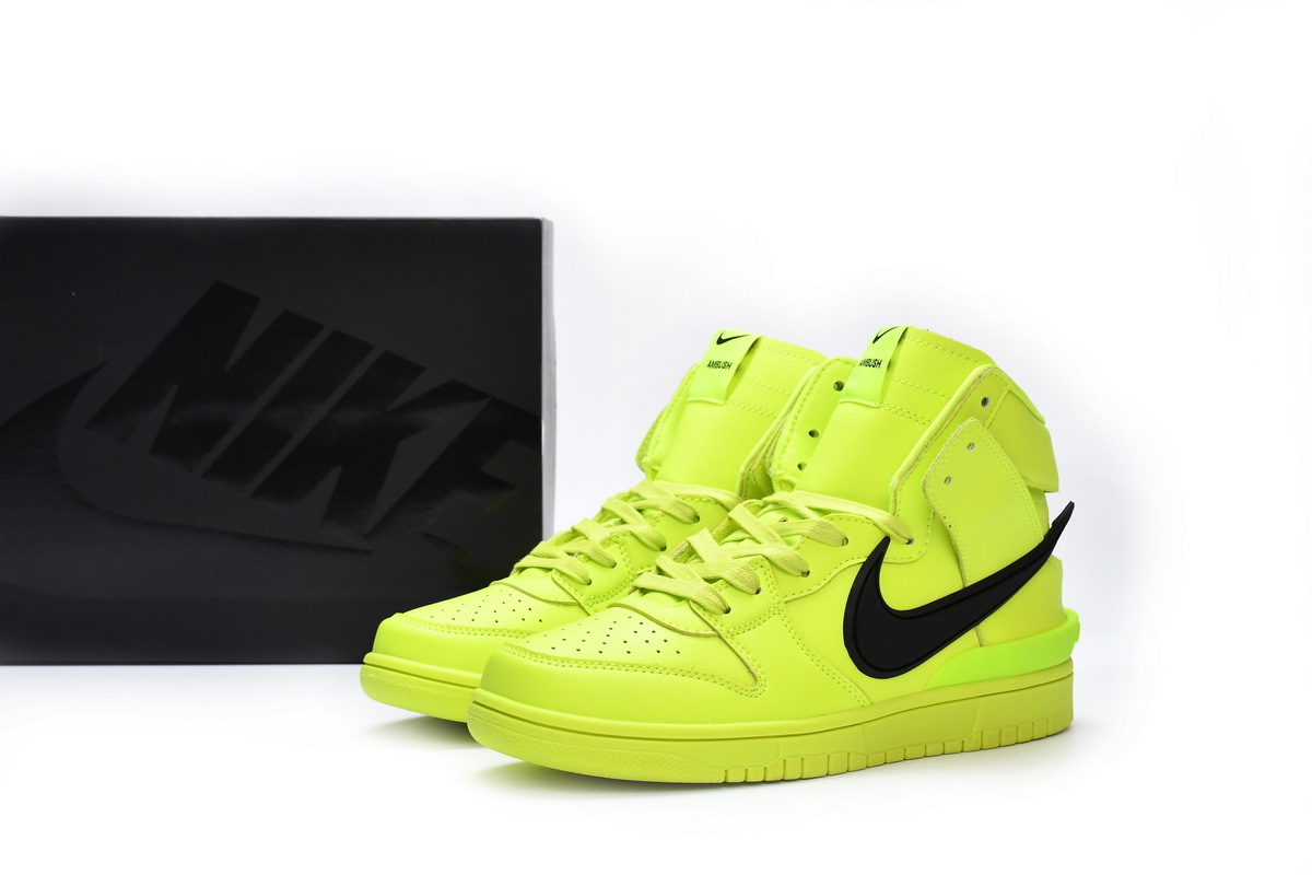 PK God Nike SB Dunk High AMBUSH Flash Lime​