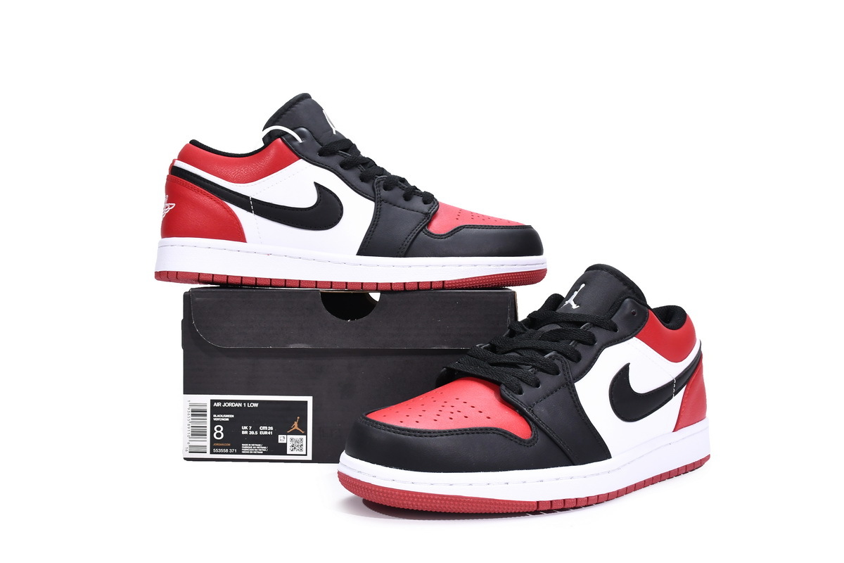 PK God Air Jordan 1 Low Bred Toe