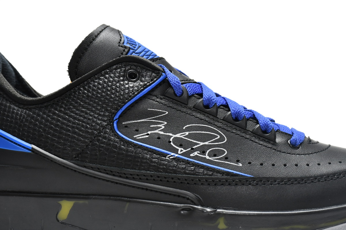PK God Air Jordan 2 Retro Low SP Off-White Black Blue