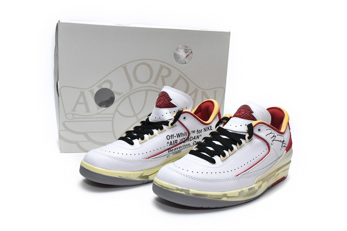 PK God Air Jordan 2 Retro Low SP Off-White White Red