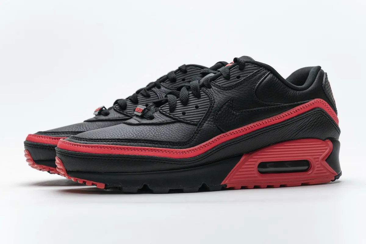 Stockxshoes On Sale &Nike Air Max 90 Undefeated Black Solar Red(XP Batch)