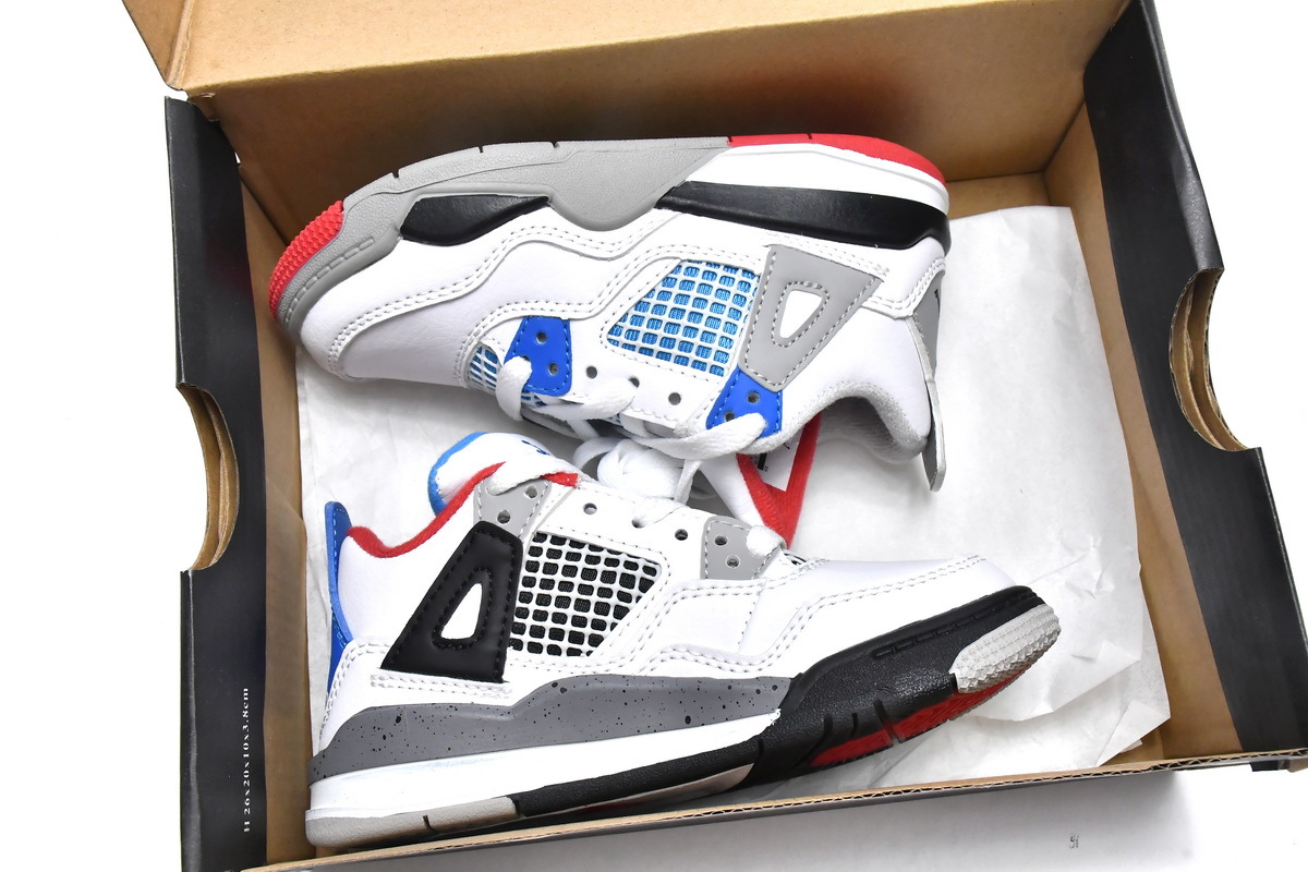 PK God Air Jordan 4 Retro PS What The 4(Kids)