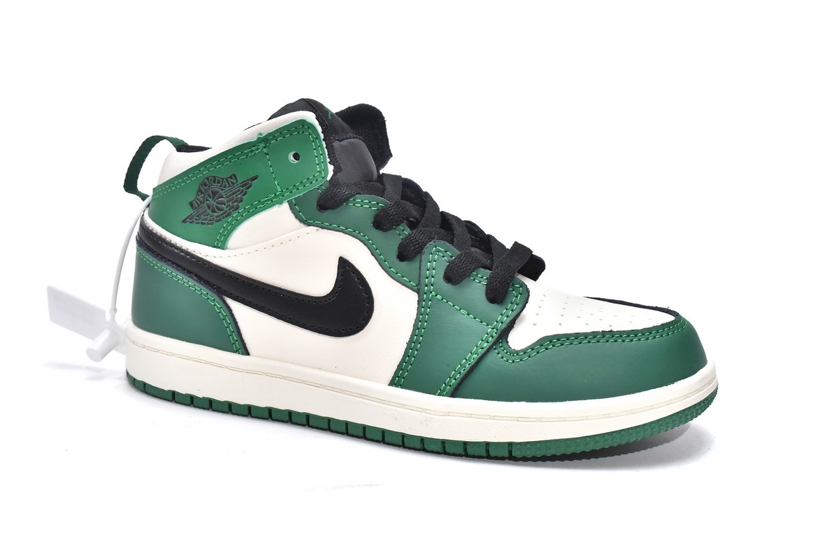 PK God Air Jordan 1 Mid PS Pine Green（Kids）