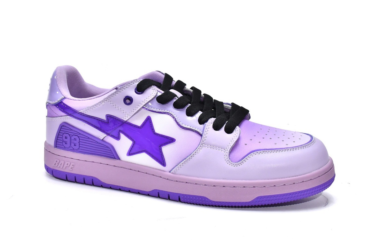 purple bape sneakers