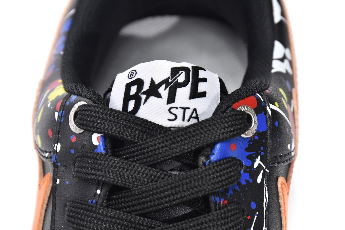 PK God Bape Sk8 Sta Low Splash black orange