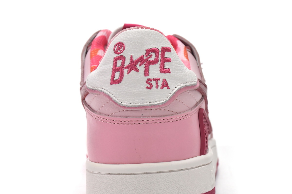 PK God Bape Sk8 Sta Low Qingshan white red