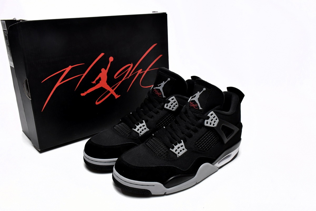 PK God Air Jordan 4 Retro SE Black Canvas