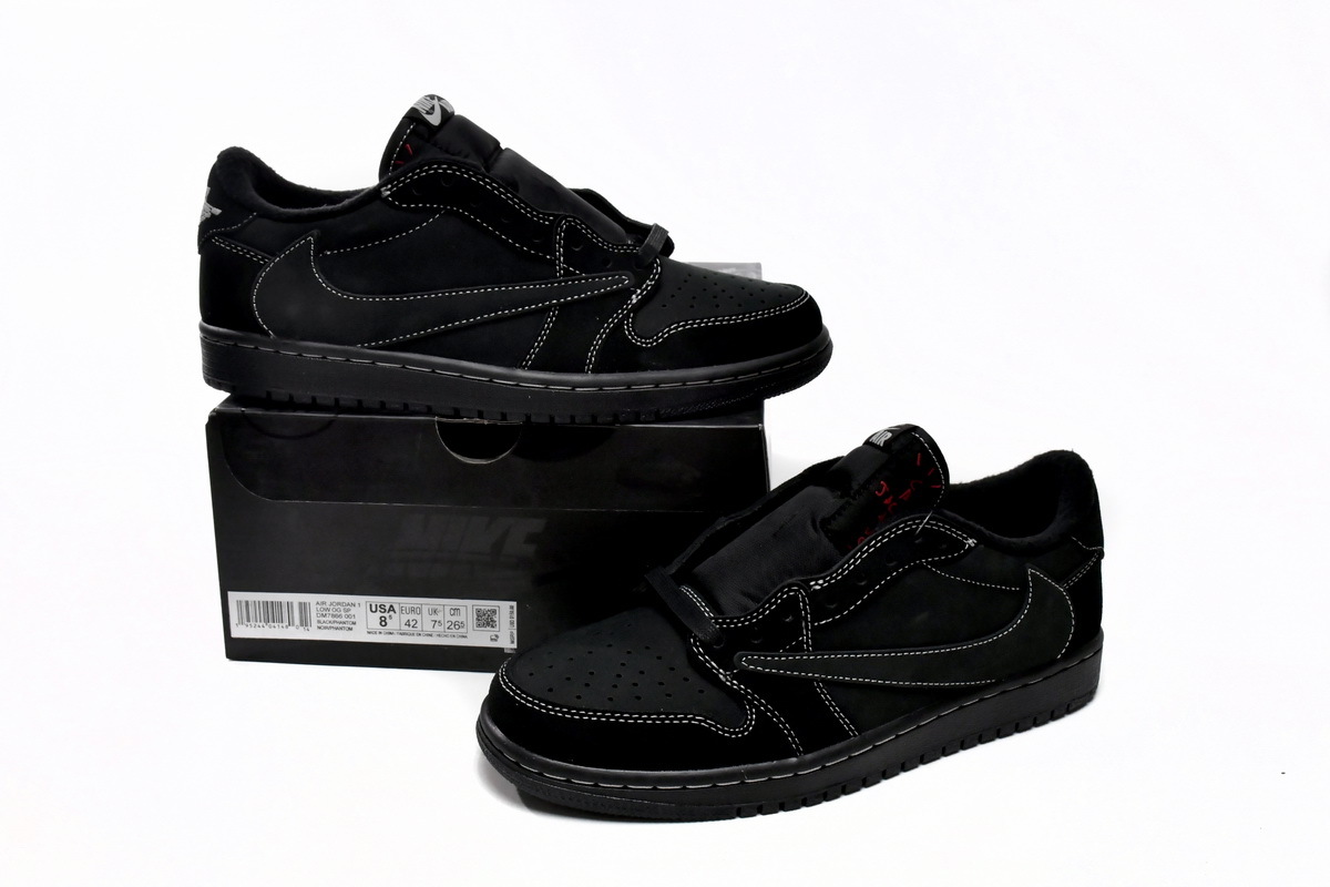 PK God Air Jordan 1 Retro Low OG SP Travis Scott Black Phantom