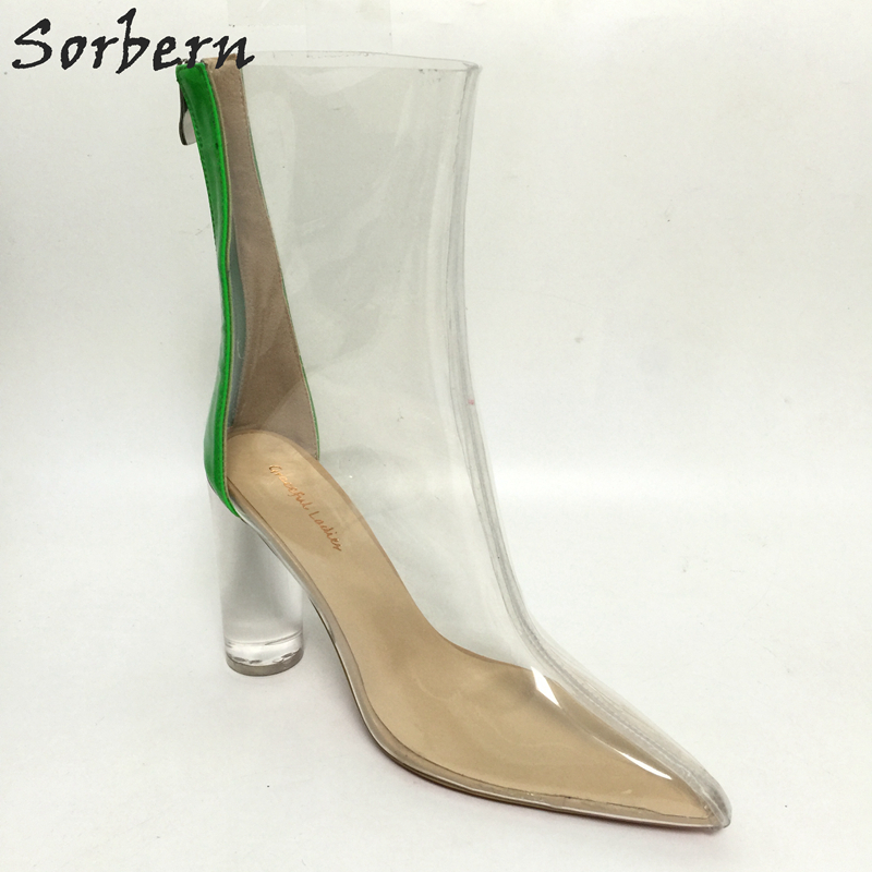 transparent pvc boots