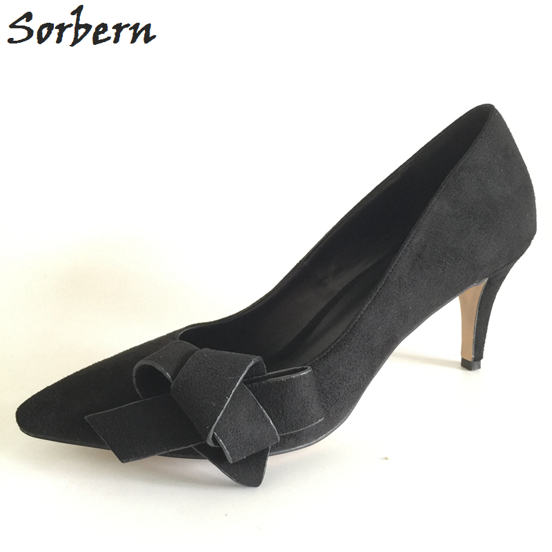 faux suede pointed heel