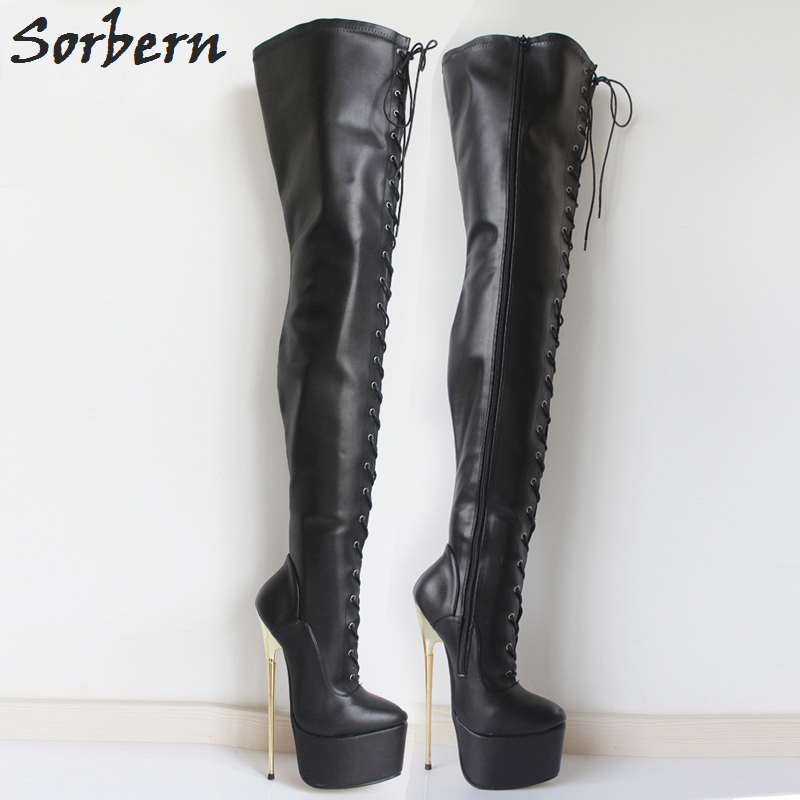 Sexy Fetish Dance Nightclub Boots 30CM Extreme High Heel