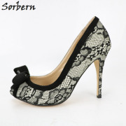 black lace pumps womens shoes