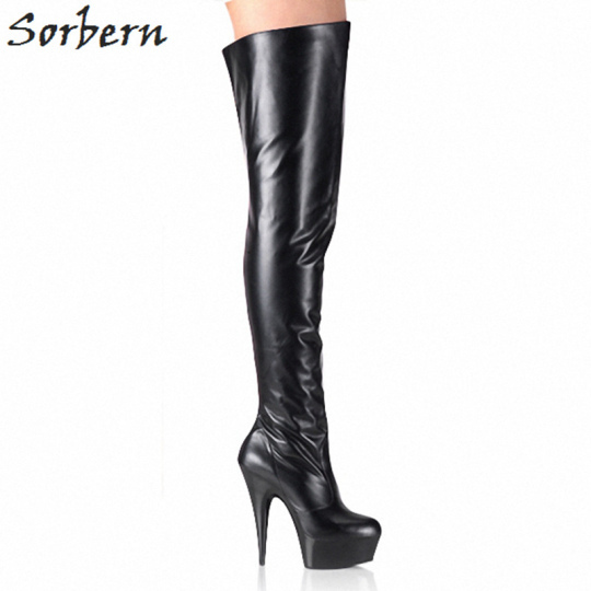 Sobern Sock Boots Over The Knee Thigh High Heels Comfort Boots Women