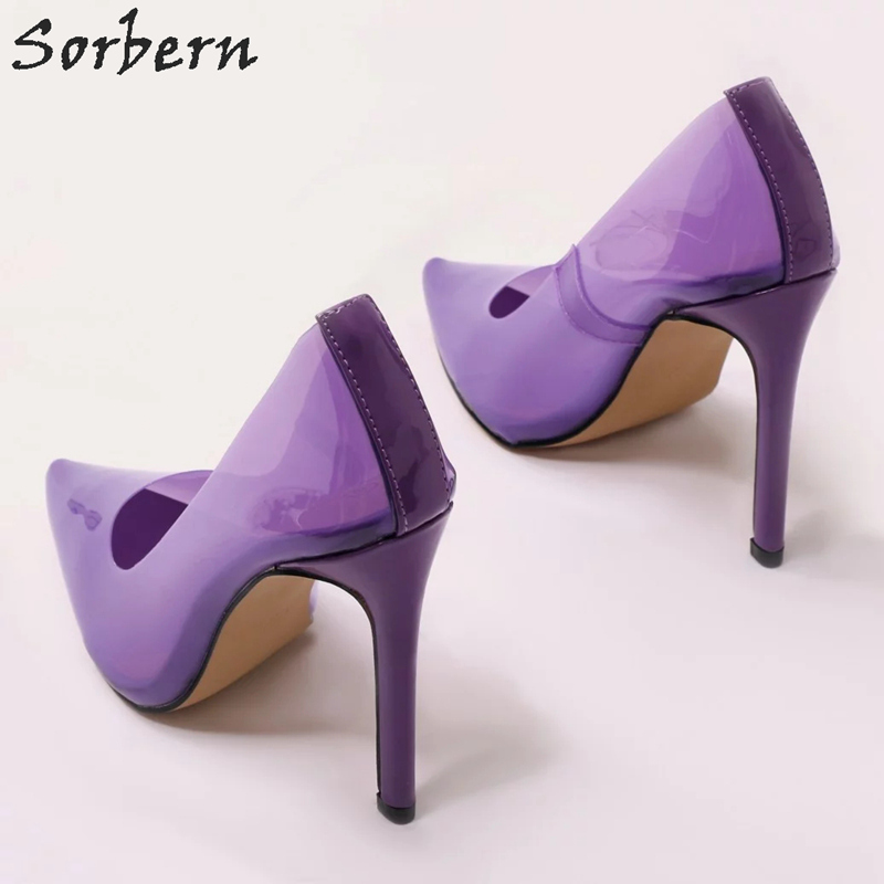 purple perspex heels