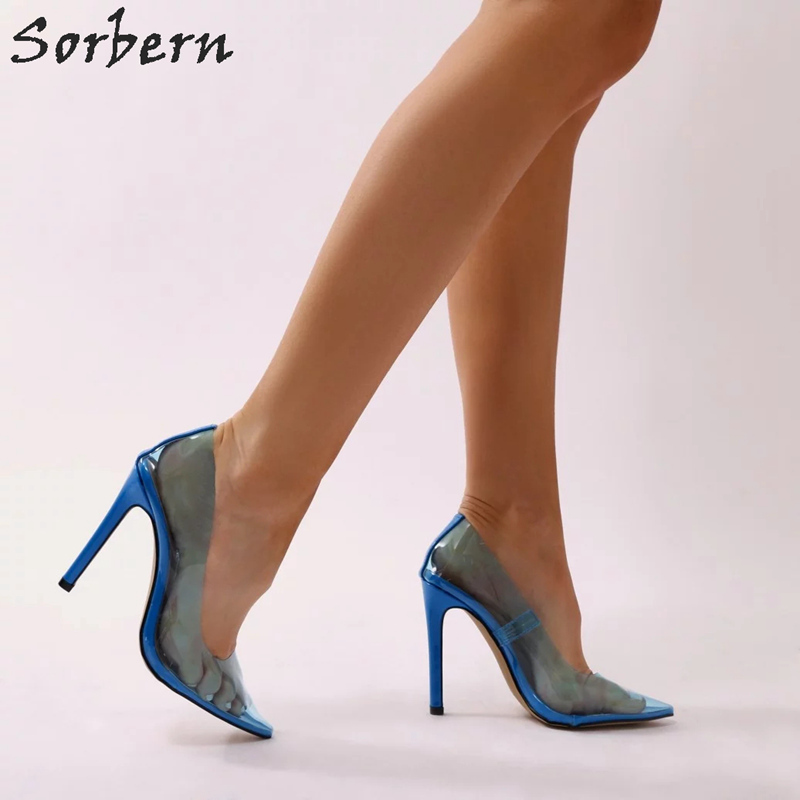 see through pointed heels