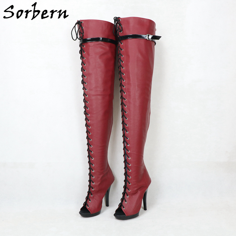 Sorbern Sexy Fetish High Heel Boots Women Custom Wide Calf Fit Kinky Boots