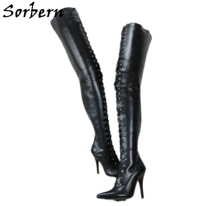 Crotch length boots shop