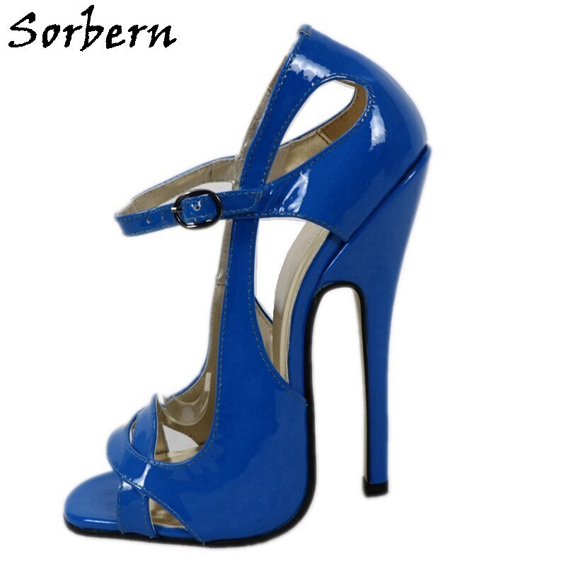 Sorbern Cute Round Toe Women Pump Shoes High Heel Real Leather Slip On