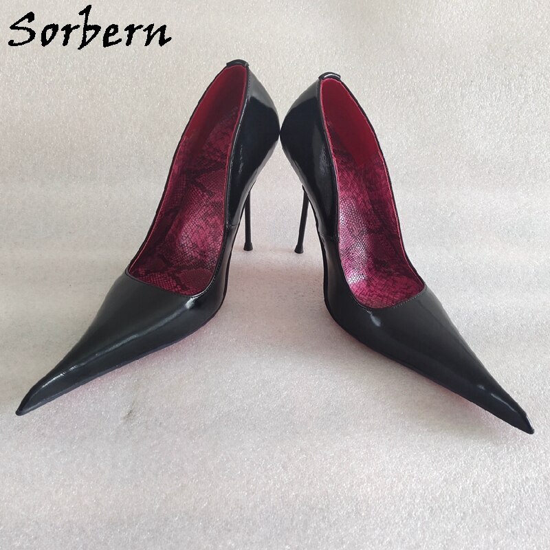 Sorbern Sexy Long Toes Women Pump Steel High Heel Stilettos Slip On Shoes Night Club Footwear Fetish Shoes Ladies Custom Colors