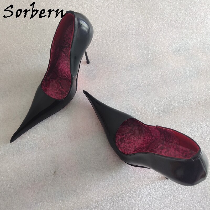 Sorbern Sexy Long Toes Women Pump Steel High Heel Stilettos Slip On Shoes Night Club Footwear Fetish Shoes Ladies Custom Colors