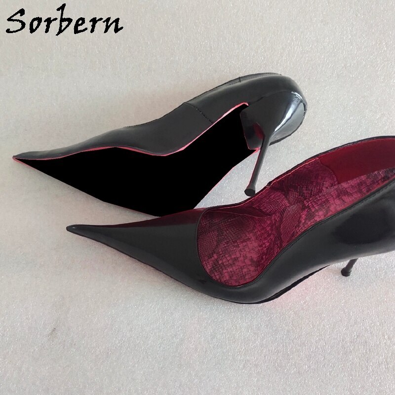 Sorbern Sexy Long Toes Women Pump Steel High Heel Stilettos Slip On Shoes Night Club Footwear Fetish Shoes Ladies Custom Colors