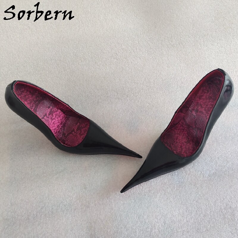 Sorbern Sexy Long Toes Women Pump Steel High Heel Stilettos Slip On Shoes Night Club Footwear Fetish Shoes Ladies Custom Colors