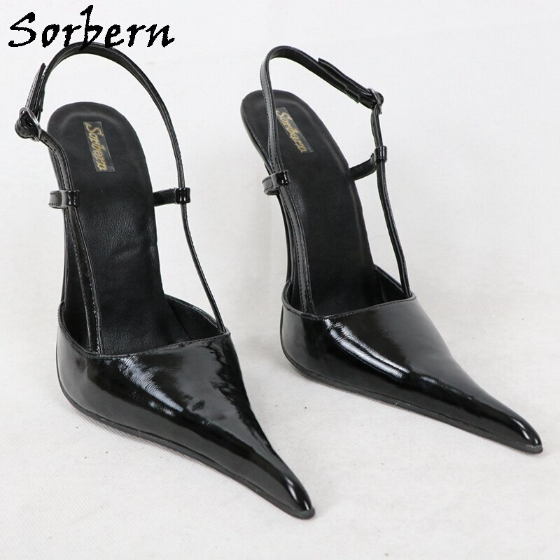 Sorbern 16Cm Metal High Heel Women Pumps Slingback Long Pointy Toes Stilettos Night Party Heeled Shoe Custom 10Cm 12Cm Heels