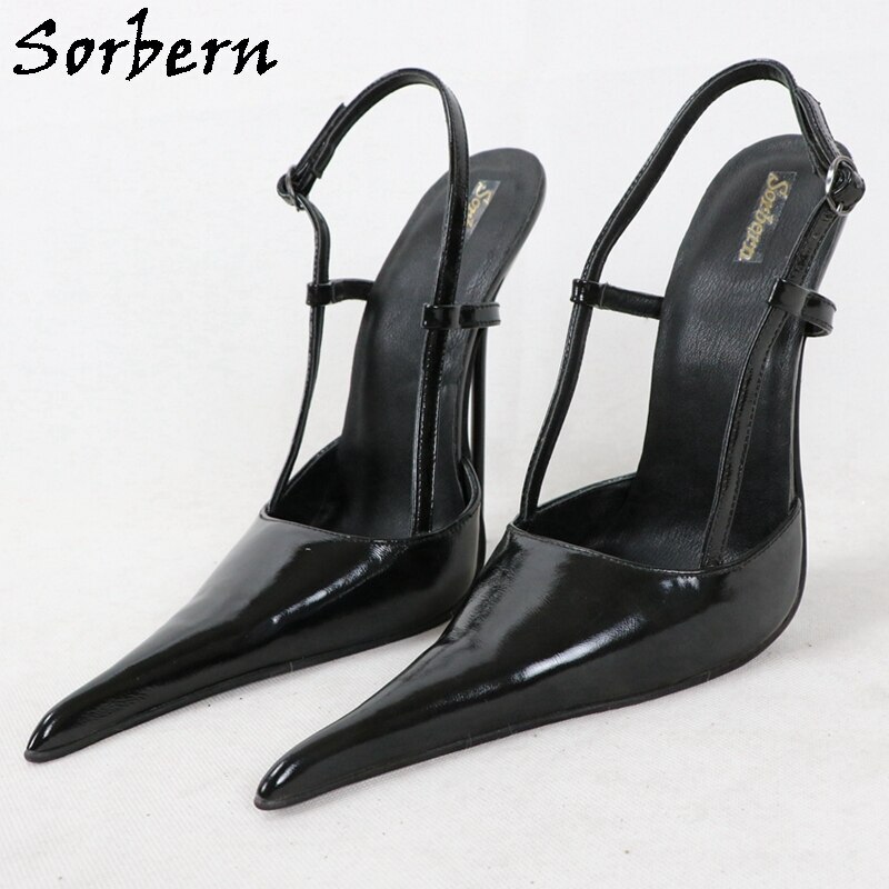 Sorbern 16Cm Metal High Heel Women Pumps Slingback Long Pointy Toes Stilettos Night Party Heeled Shoe Custom 10Cm 12Cm Heels