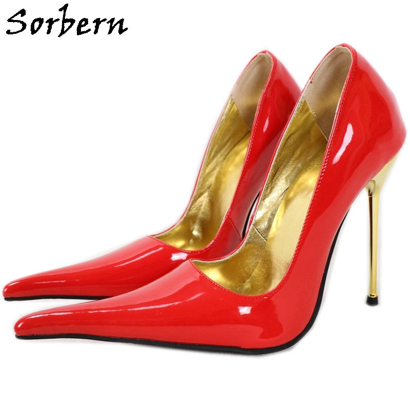Women Shoes Red Sole High Heels Sexy Pointed Toe 12cm Pumps