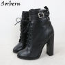 Black real leather 13-14cm