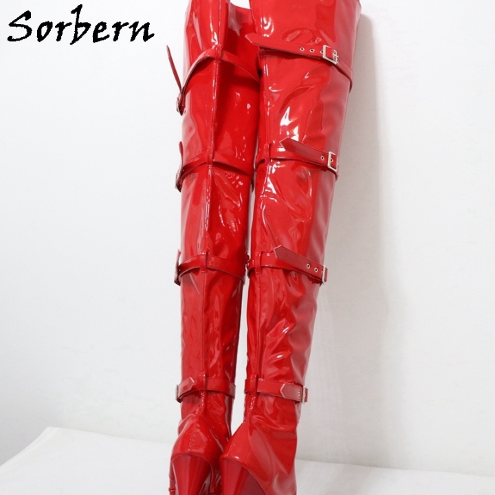 Shiny crotch boots hotsell