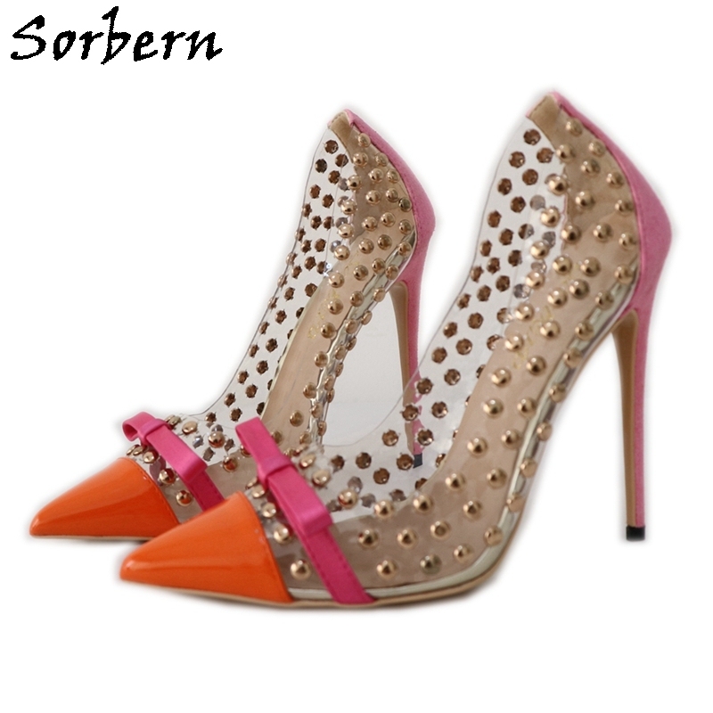 TAIVIMART  -  Luxury Rhinestone Soft Clear PVC Women Pumps Sexy Ankle Strap Pearls bowknot Thin High heels Fashion Summer Wedding Bridal Shoes main image 1