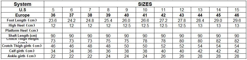 Sorbern 90Cm Extreme Long Boots Thick Lining Crotch Thigh High Boot Unisex