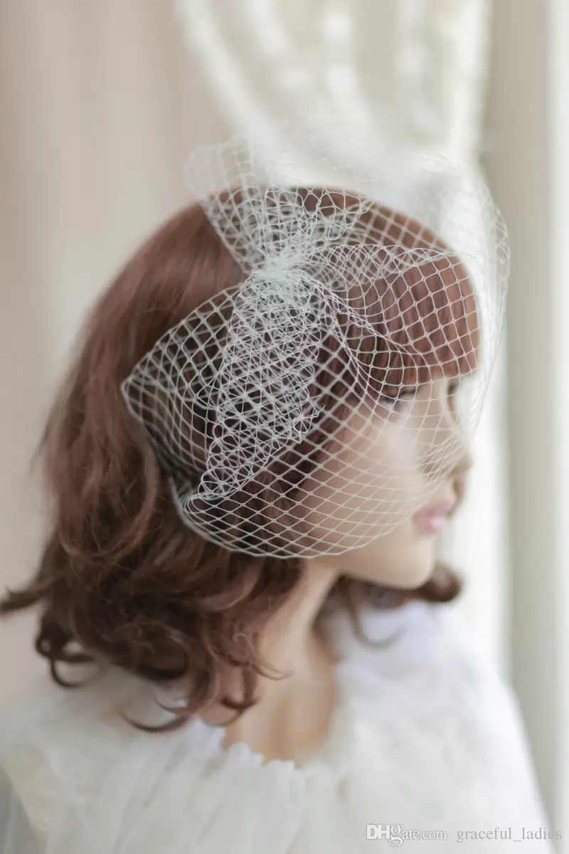 White/Black Birdcage Veils For Brides Wedding Accessories Short Bridal Veil Velos De Novia Birdcage Veil With Comb