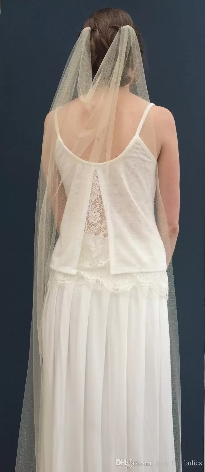 Personalised Elegant Drape Wedding Veil With Cute Comb Gold Bridal Veils Accessories 'Oxford' Drape Veil Bohemian Coloured Veils For Brides