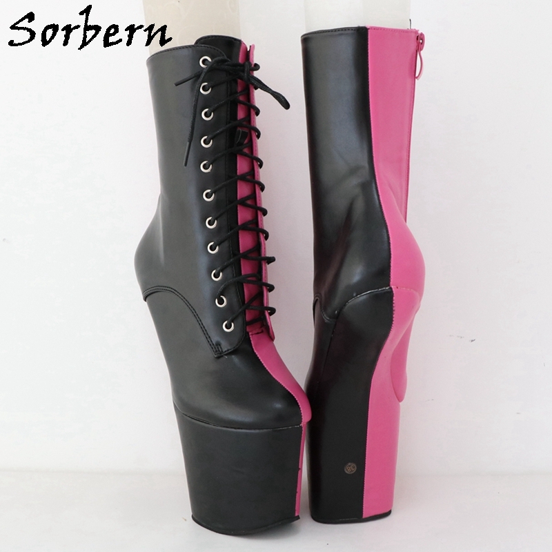 Thigh high lace hotsell up boots no heel