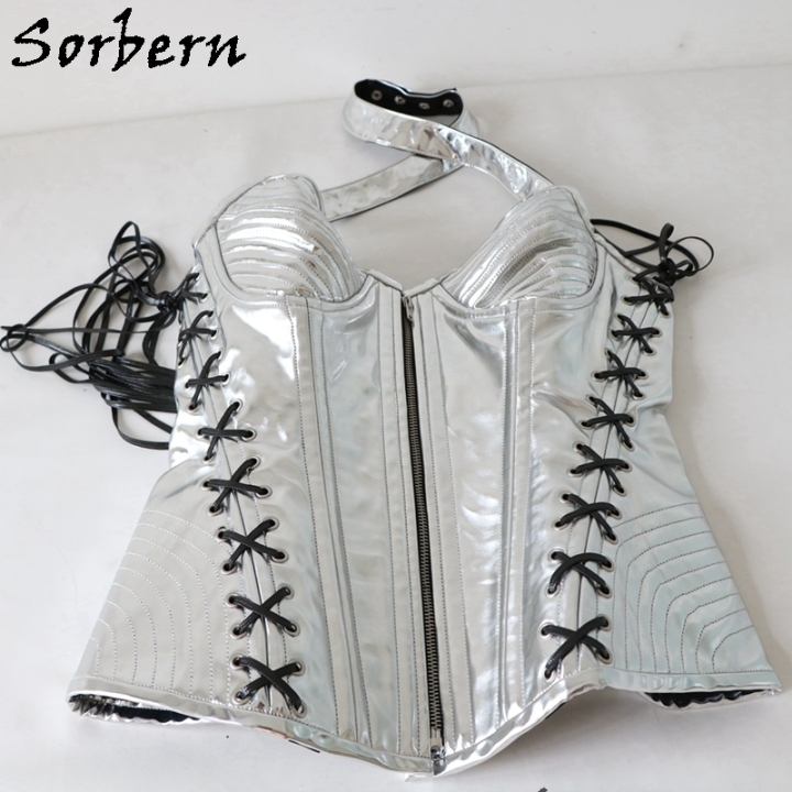 sorbern-customized-lockable-cupless-corset-women-bdsm-fetish-red-patent