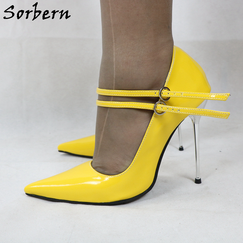 Sorbern Silver Slip On Sandals For Women High Heel Stilettos 12cm 14cm 16cm 18cm 20cm 6011