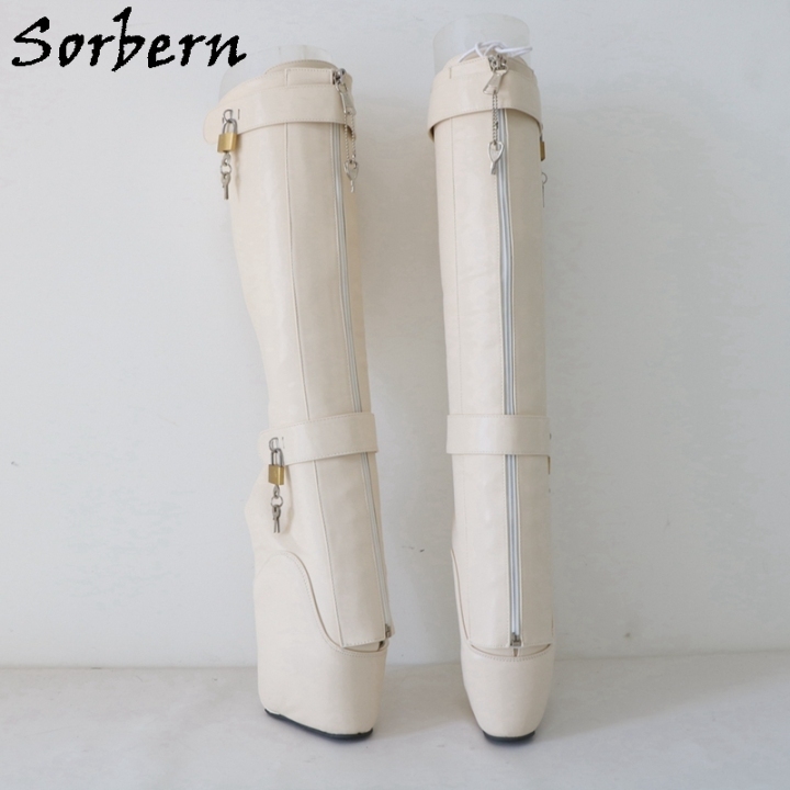 Ballet wedge boots top