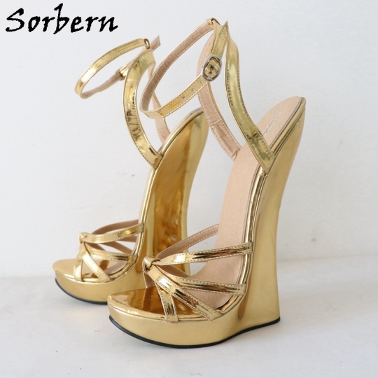 Sorbern Neno Peach Wedges Sandal 20cm High Heel Platform Summer Shoes Super  Narrow Sole