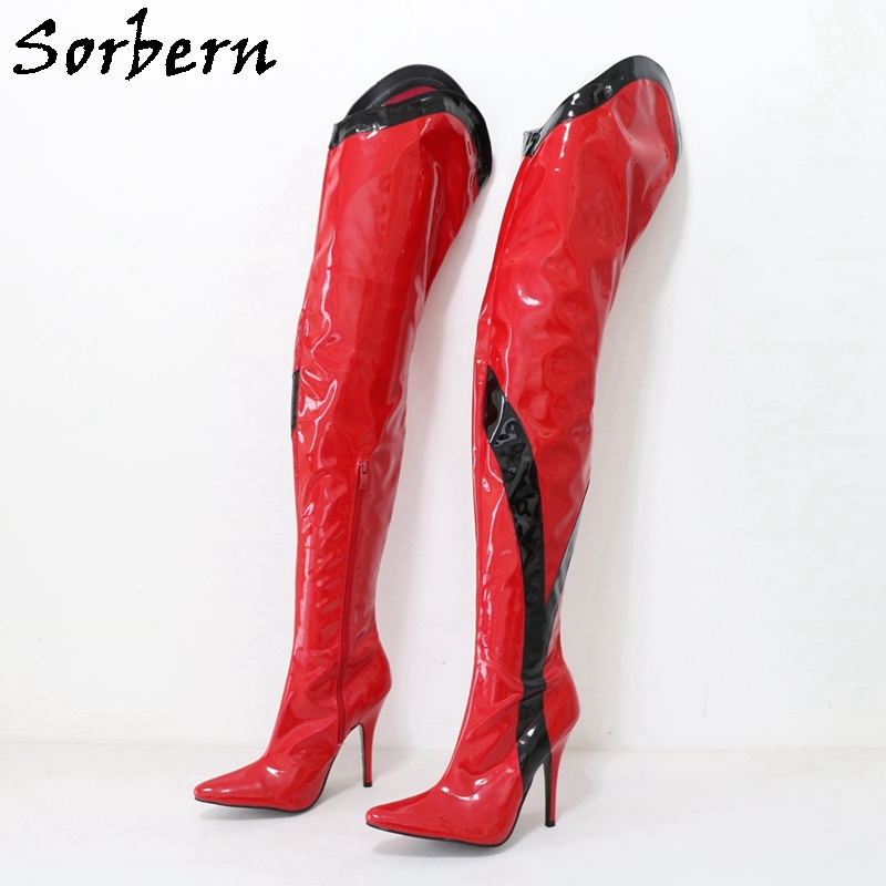 Winter 2022 Over The Knee Boots Women Sexy High Heels Patent