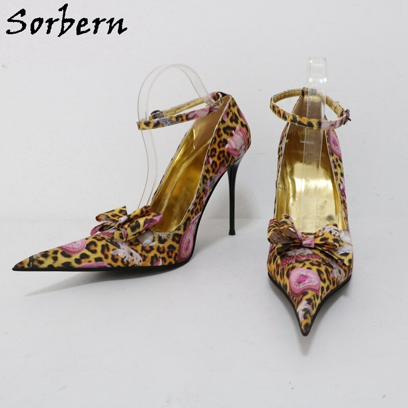 Sorbern 14cm Long Pointed Toe Slip On Party High Heel Fetish Shoes Pump Sissy Boy Red Soles