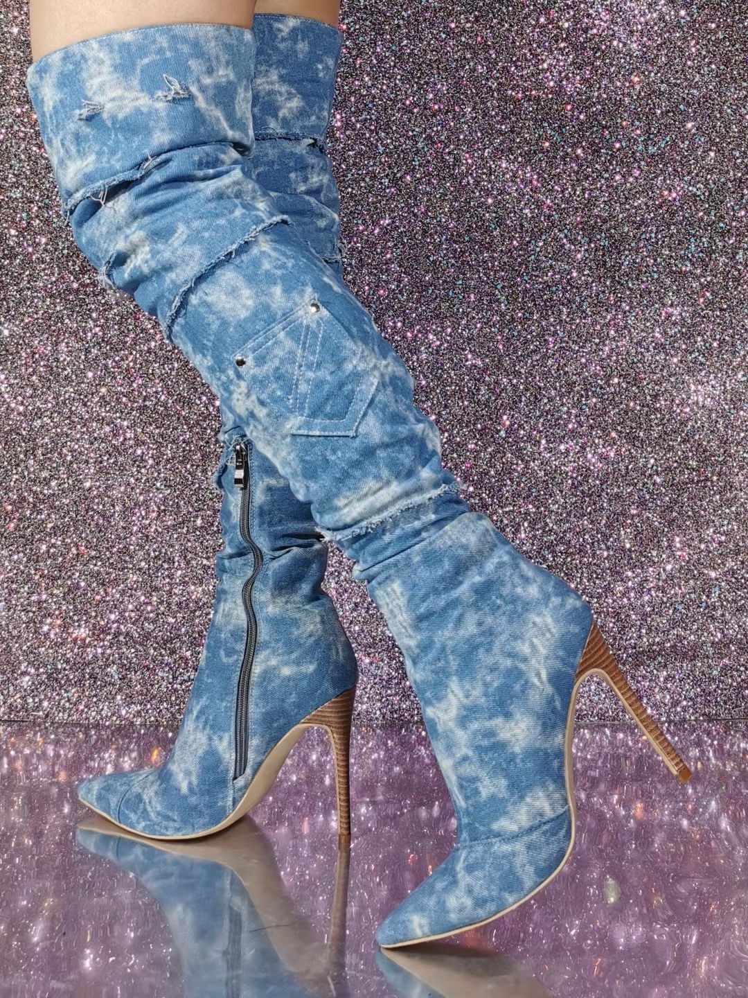 high heel sneaker boot