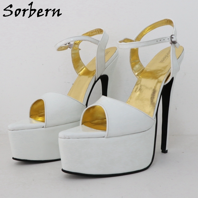 High Heels 18cm Patent Leather Stage Sandals Size Mango Patent