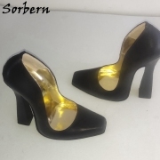 Sorbern 18cm/7'' Women Pumps Plus Size Metal Heels Ladies Party Shoes ...